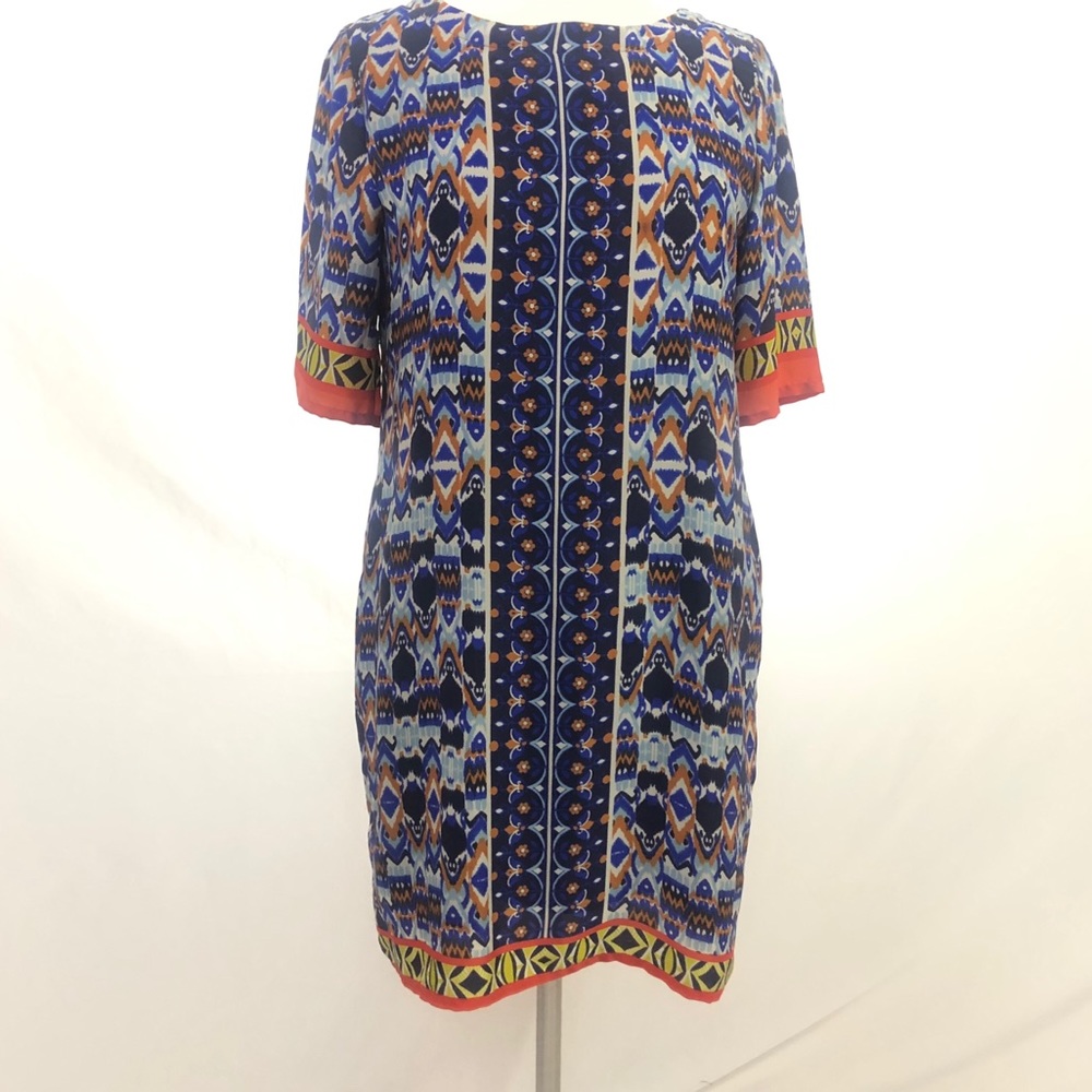 Collective Concepts Print Short Sleeve Dress Large